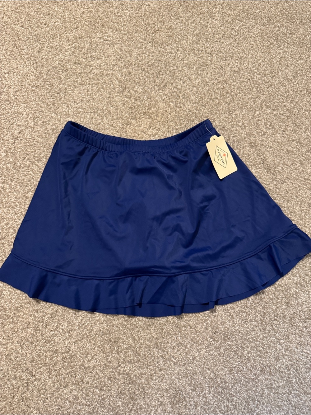NWT St. John's Bay Navy Ruffle Hem Swim Skort